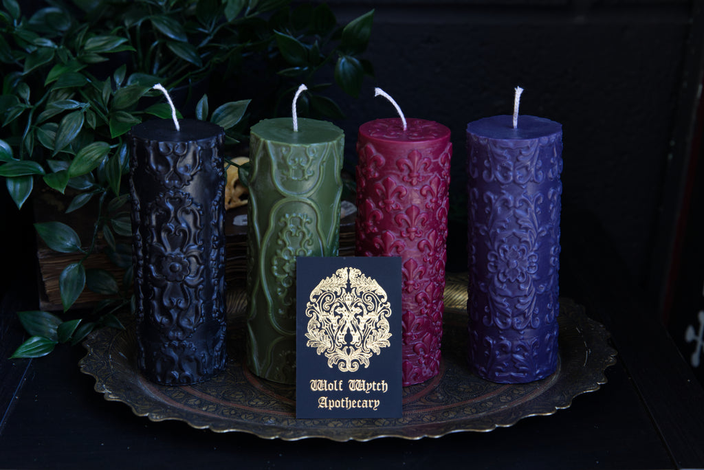 Gothic Victoriana Ornate Candle Set