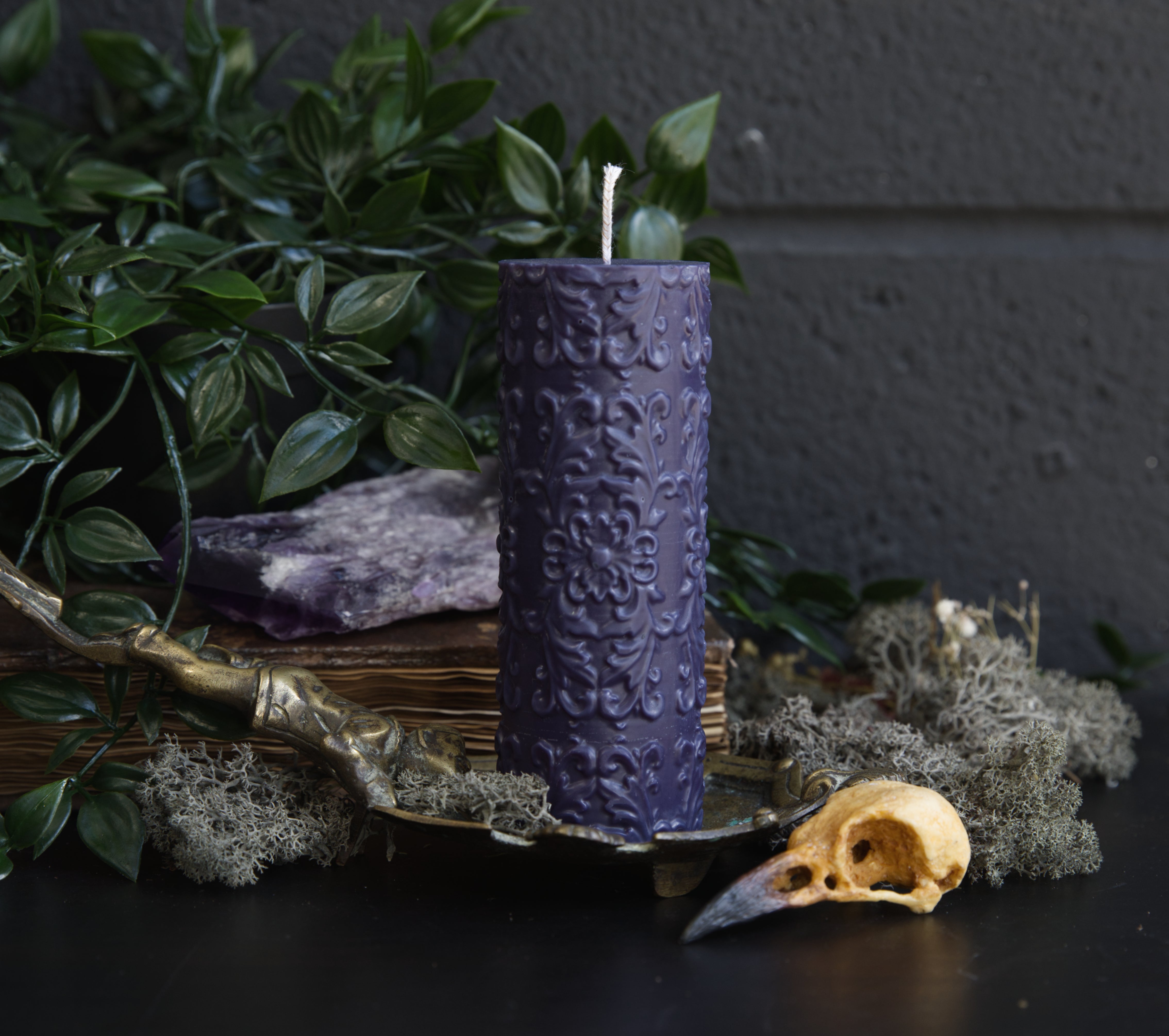 Night Wing Ornate Candle